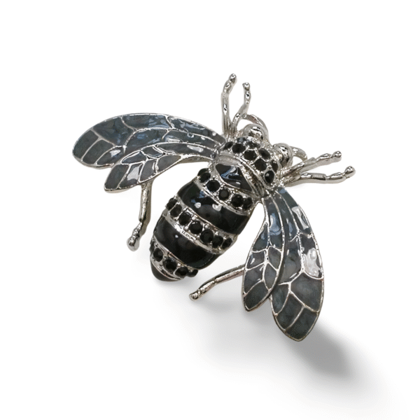 Broche Abeille Noir D'encre