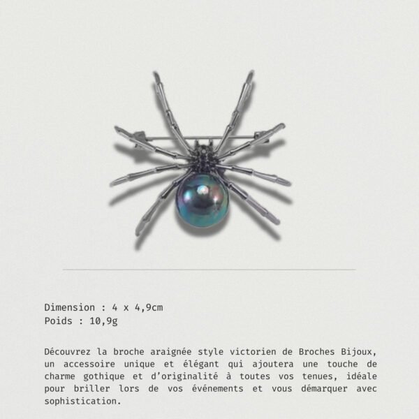 Bijou broche araignée élégante au design victorien