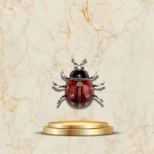 Bijou fantaisie broche coccinelle rouge foncé pour femme