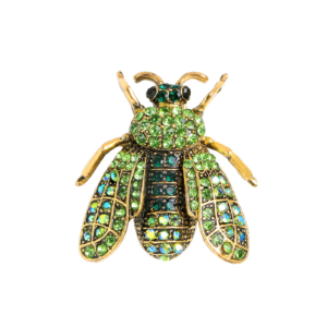Broche Abeille Cristaux Passion fond