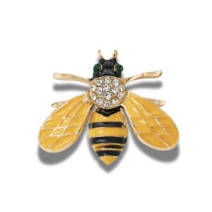 Broche Abeille Spreading Wings fond blanc