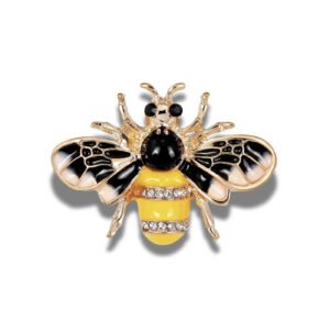 Broche Abeille Yellow Baby fond blanc
