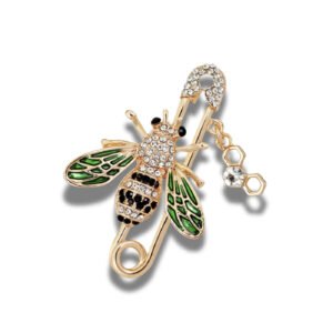 Broche Abeille Ciel Étoilé fond blanc