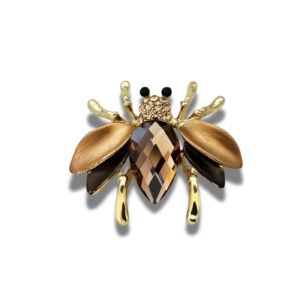 Broche Abeille Bébé Crystal fond blanc