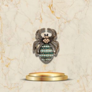 Broche Araignée Grenat Incandescent - Design Élégant