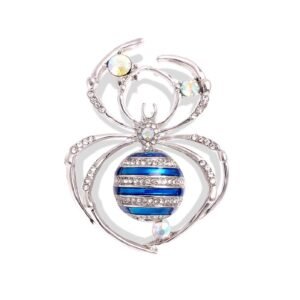 Broche Araignée Bleu Electrique