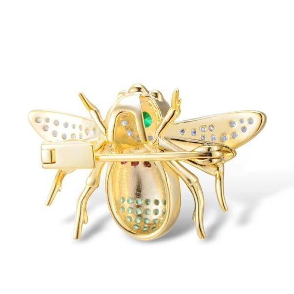 bijou abeille en argent chatoyant