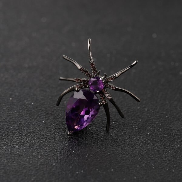 accessoire araignée améthyste