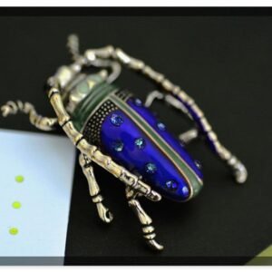 accessoire mode scarabée bleu égyptien