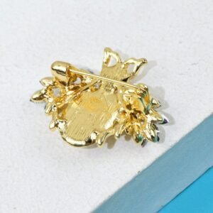 broche vintage abeille dorée