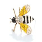 broche abeille design zebra queen