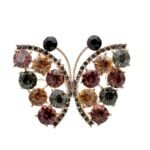 bijou broche necrosis en forme de papillon