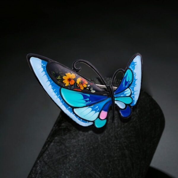 bijou broche papillon aquarelle