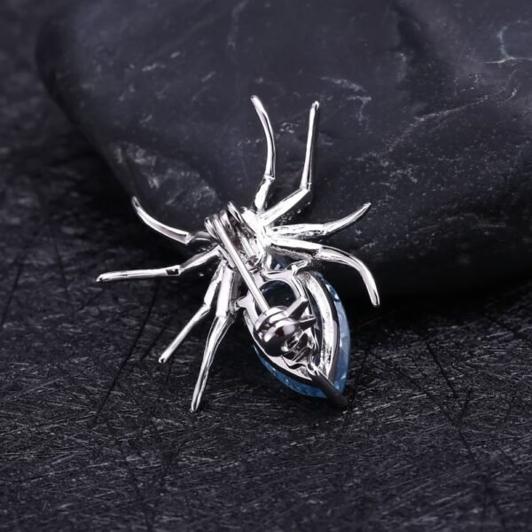 bijou de créateur araignée topaze azurée