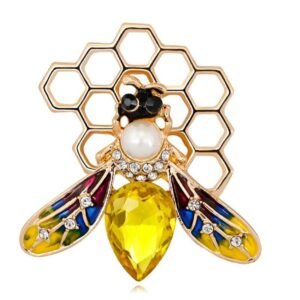 broche abeille alvéole sucrée