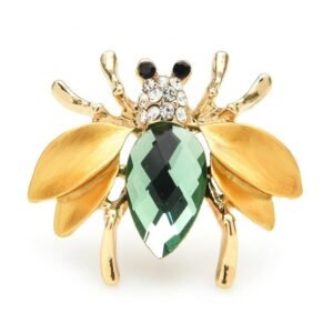 broche abeille bébé crystal