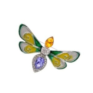 broche abeille cristaux passion