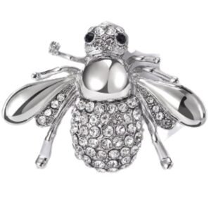 broche abeille scintillante