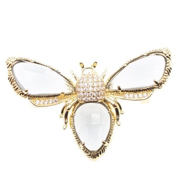 broche abeille translucide