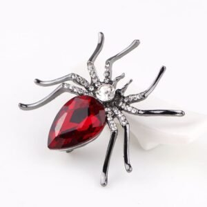 Broche Araignée Grenat Incandescent
