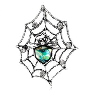 Broche Araignée Toile & Diamant