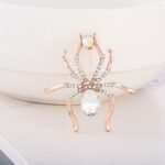 Broche Araignée Verre & Diamant