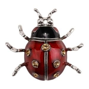 Broche Coccinelle Rouge Sombre