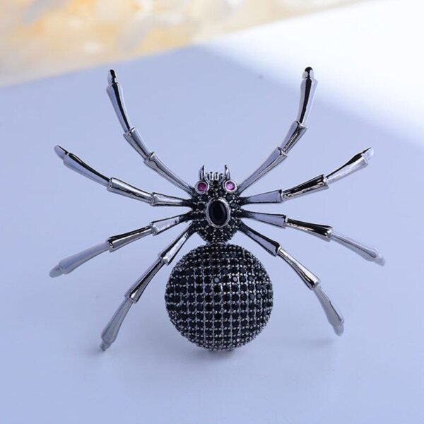 broche design araignée disco