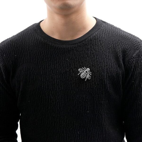 broche en argent design abeille avec zircon