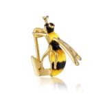 bijou abeille ailes d'argent
