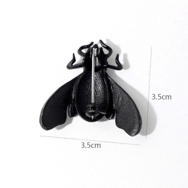 accessoire abeille noire en métal