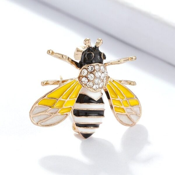 broche zebrée abeille queen