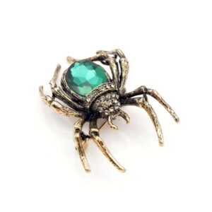 broche en jade araignée