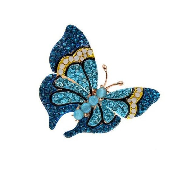 Broche Papillon Bleue