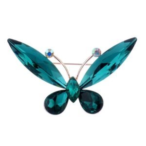 Broche Papillon Brillance Émeraude