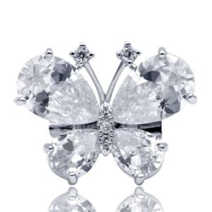 Broche Papillon Crystal Clear