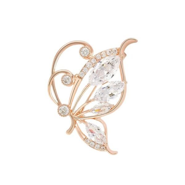 Broche Papillon Perlée