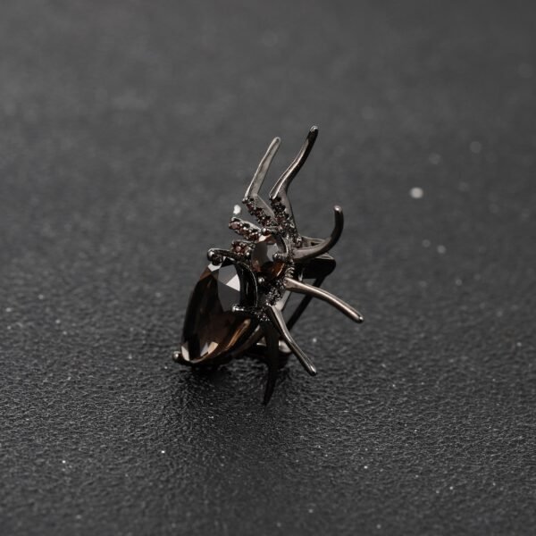 ornement araignée en quartz de couleur chocolat