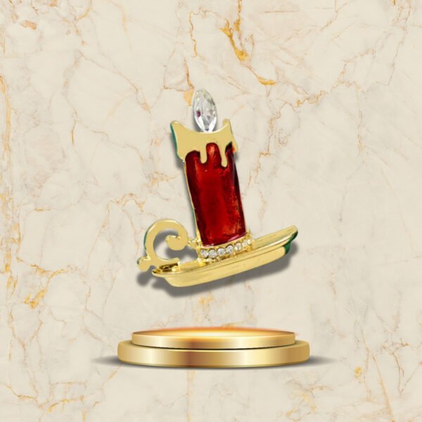 Broche scintillante Bougie De Noël, symbole de chaleur et de féérie hivernale