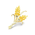 Broche Originale Épi Doré