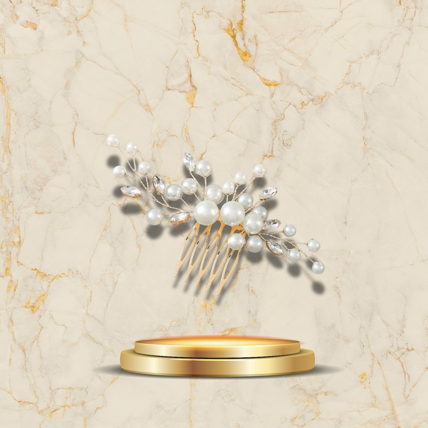 Broche cheveux perles élégante pour coiffure chic et raffinée