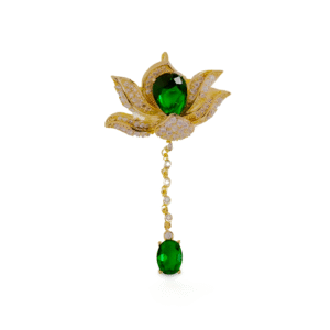 Broche De Luxe Fleur Stylisée