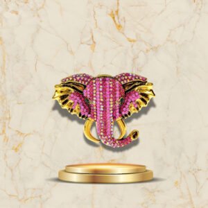Bijou fantaisie broche éléphant scintillant, design luxueux et original