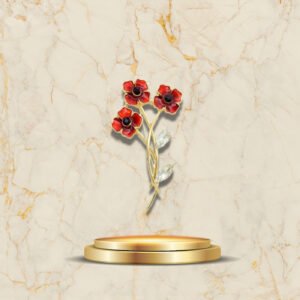 Bijou broche coquelicot élégante, symbole de beauté et de féminité