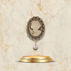 Broche Camée Sage Exubérance - Accessoire à la mode