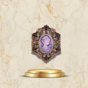 Broche Camée Vintage Chic marbre
