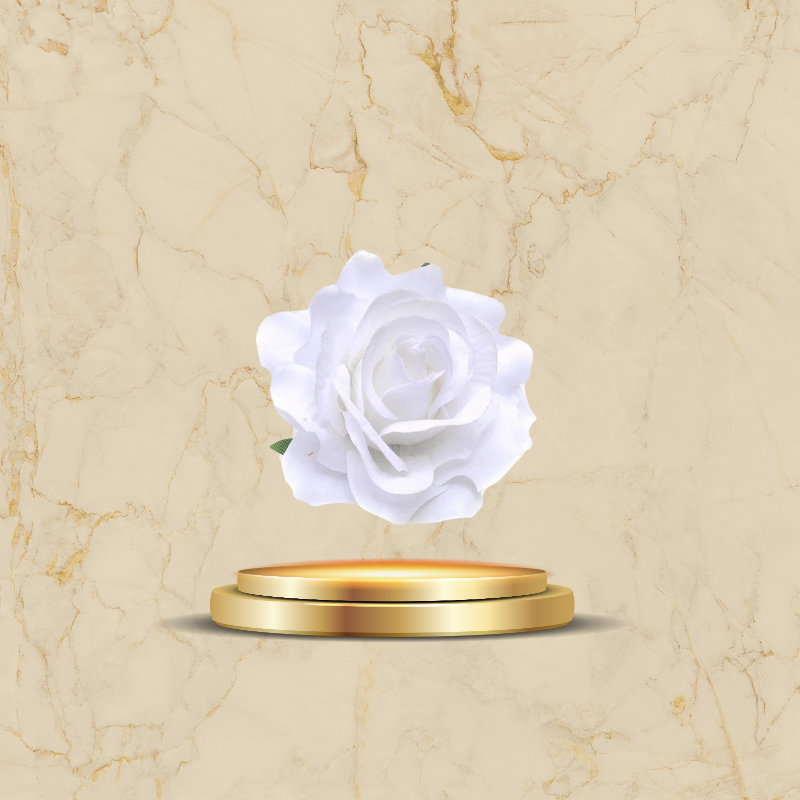Broche en forme de rose rouge réaliste