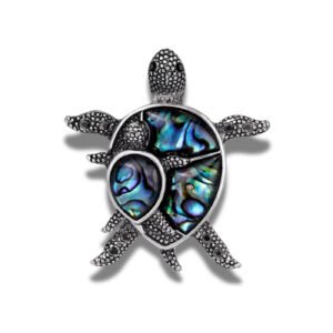 Broche Tortue Maman Bébé fond blanc