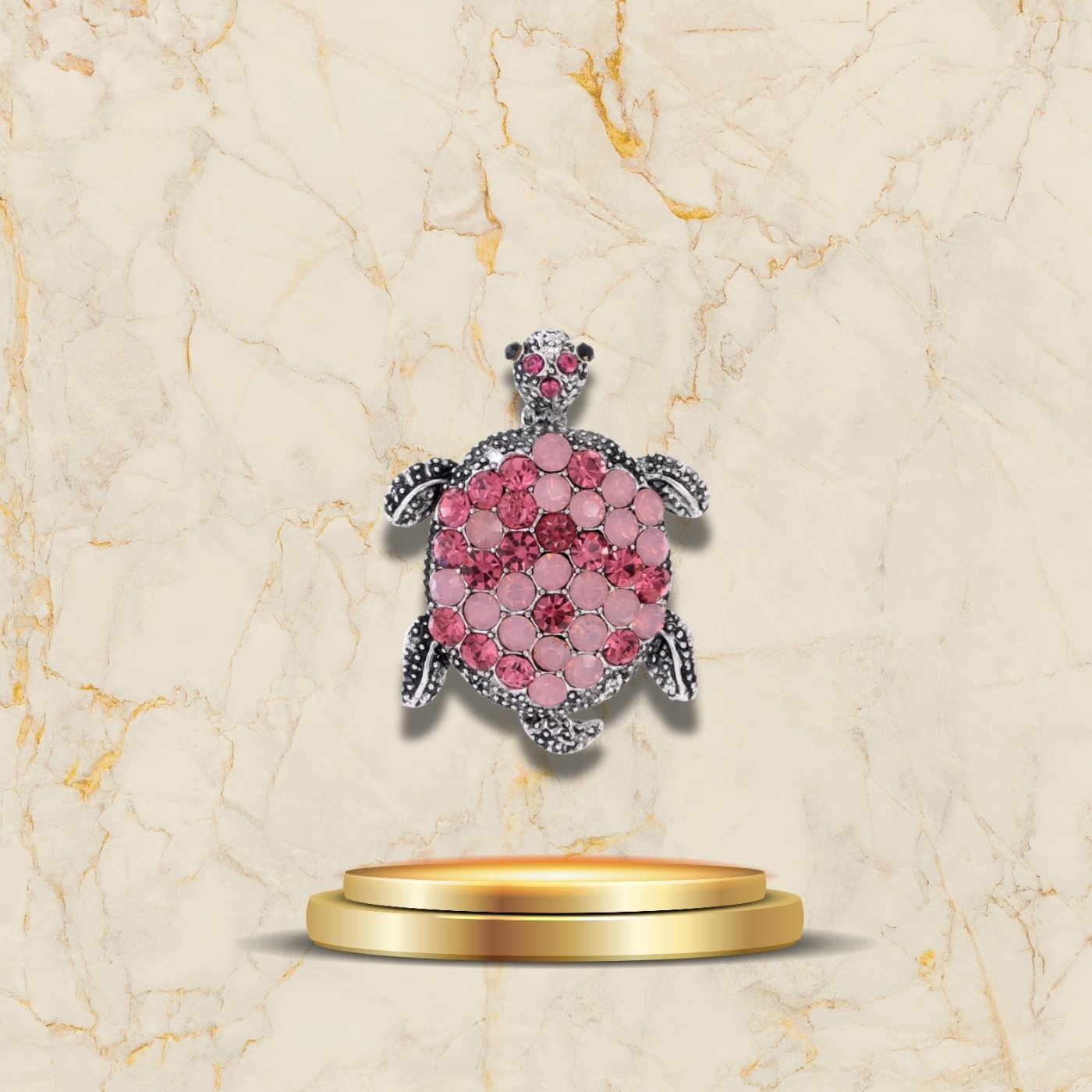 Broche Tortue Terres Chaudes marbre 4