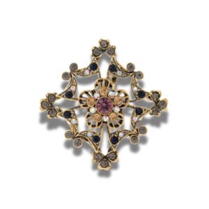 Broche Ancienne Arabesque fond blanc